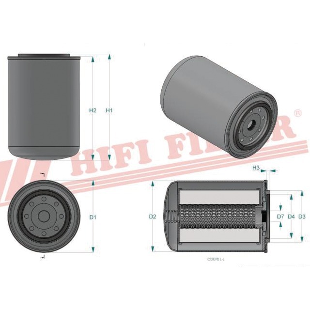 Filtre Hydraulique SH 70018 Hifi Filter référence fournisseur HIFSH70018